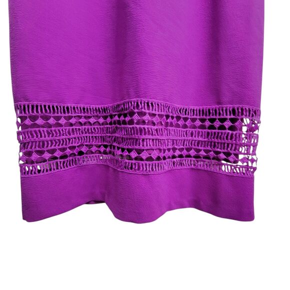 Cremieux Purple Crochet Detail Dress Size Medium - Picture 4 of 6